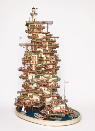 Illustration for article titled Artist transforms bonsai trees and empty cans into insane Lilliputian cities